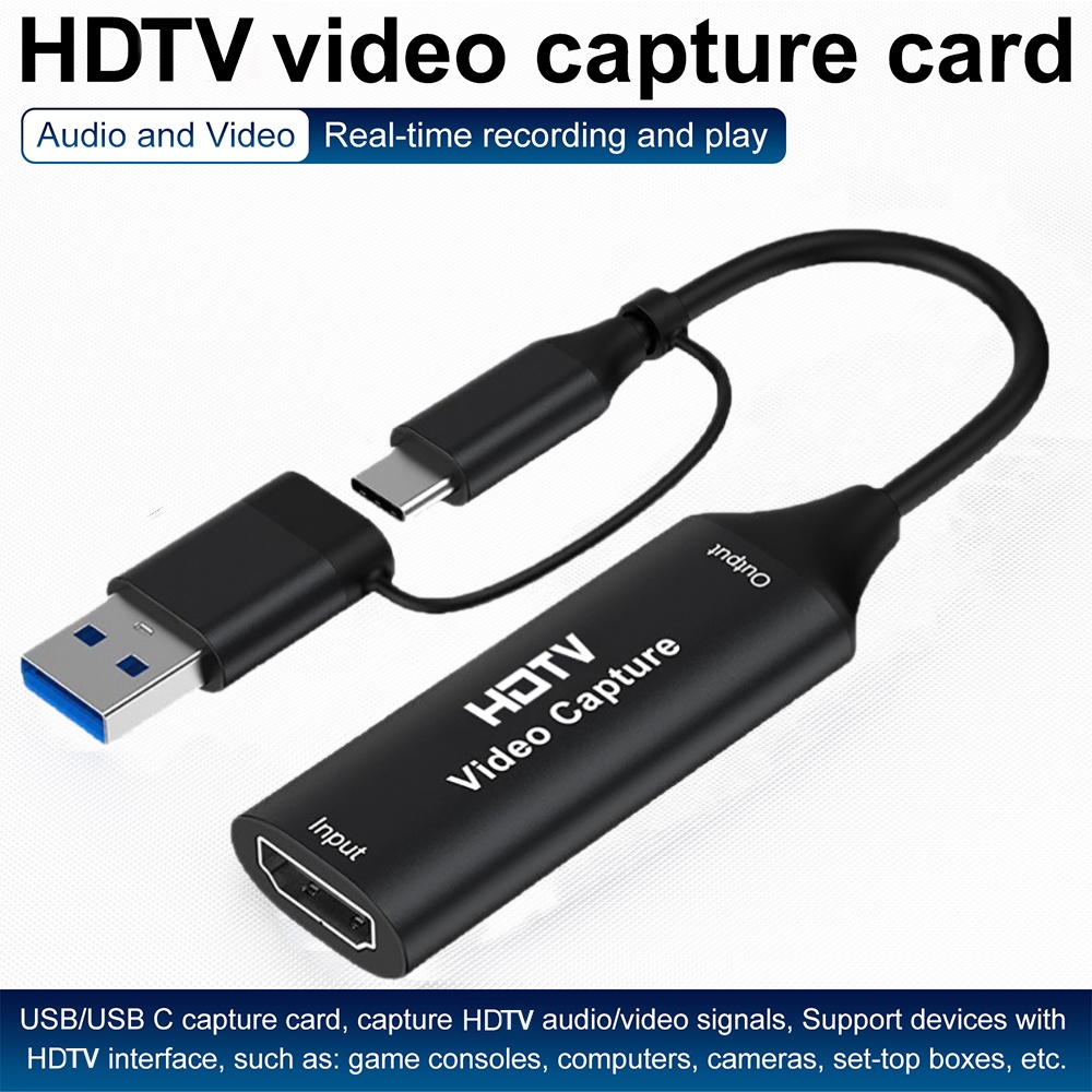 Capture Card 4K Hdmi - 2-in-1 USB 3.0 Video Capture Card