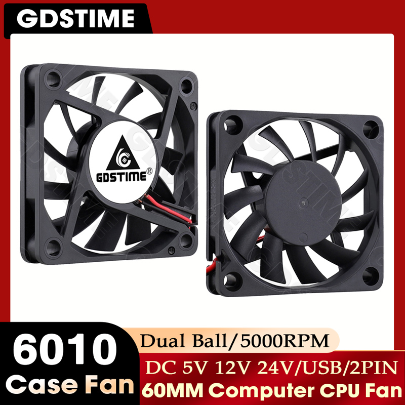 Esports Gaming Fan - GDSTIME 60mm ventilator 24V 12V ventilator