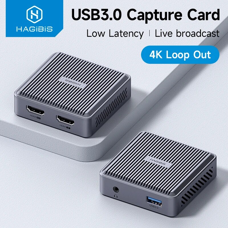 Capture Card 4K Hdmi - Hagibis 4K Hdmi-Compatibele Video-Opnamekaart Loop Uit