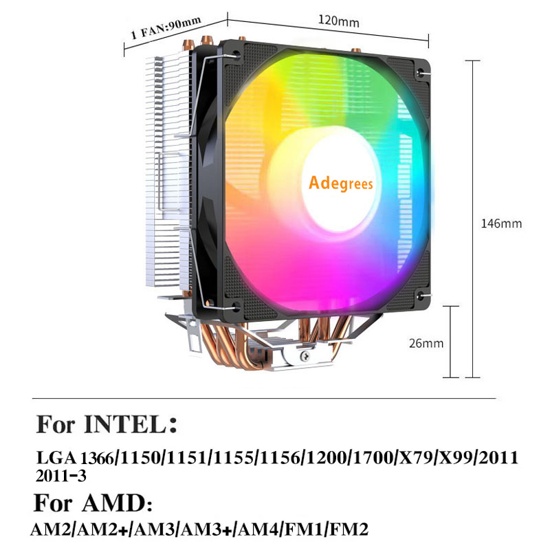 X99 Tower CPU-koeler 4 heatpip - Esports Gaming Fan recensie en prijs