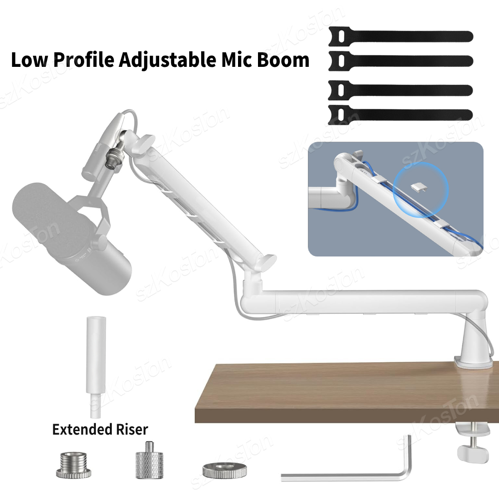 Witte microfoonarm Verstelbare - Microphone Arm Boom recensie en prijs