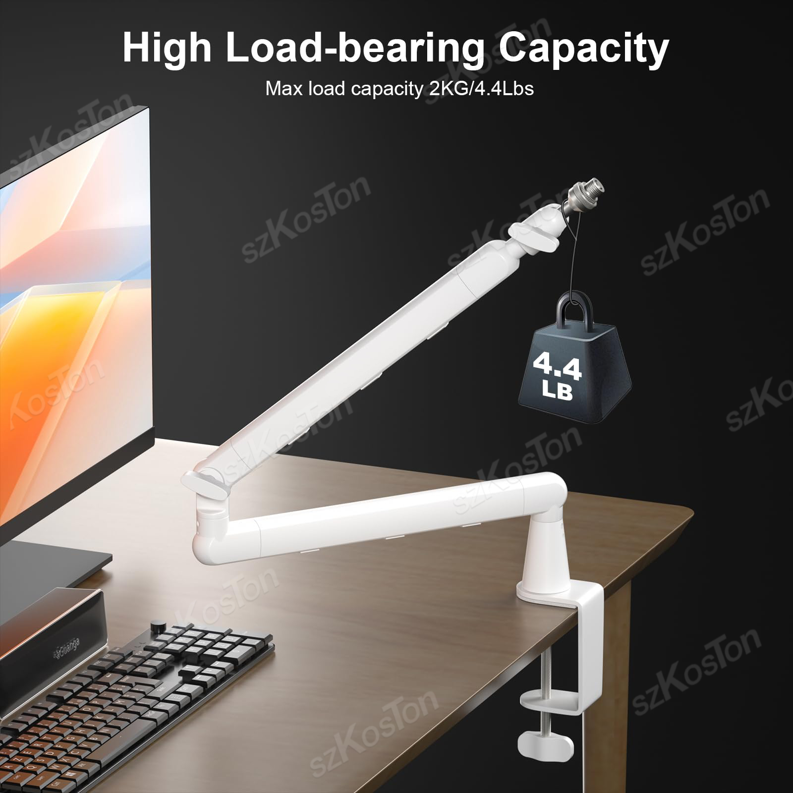 Witte microfoonarm Verstelbare - Microphone Arm Boom recensie en prijs